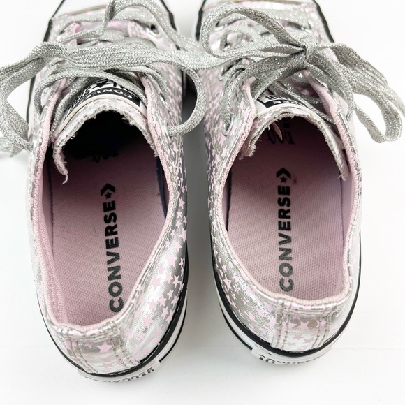Converse All Stars Pink Metallic Stars Size 2 - Picture 4 of 11